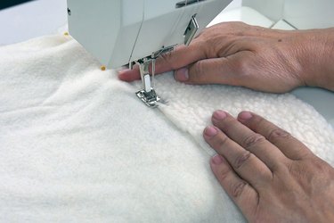 Stitch the cuff in place.