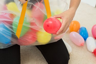 Add the balloons, which will serve as jelly beans
