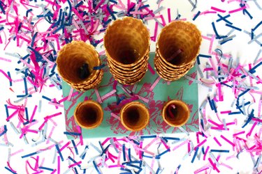 ice cream cone holder complete confetti party
