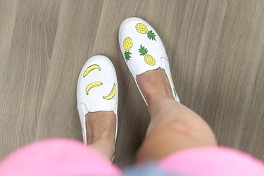 Fruity painted canvas shoes
