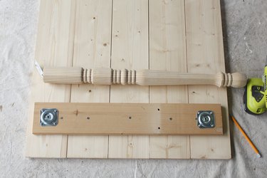 Attach straight top plates.
