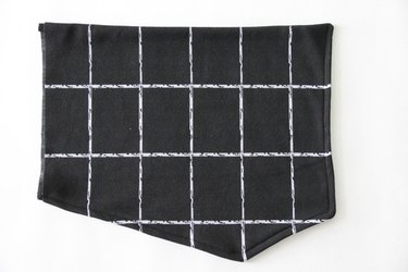 Finish both wrap skirt pattern pieces with an edge stitch