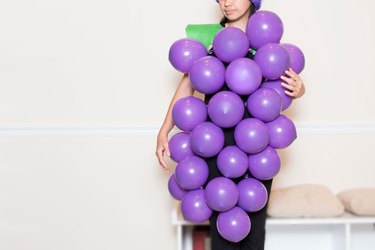 Completed grape bunch costume