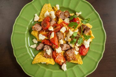 Beef brisket nachos