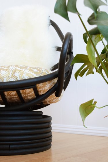 black rattan chair makeover