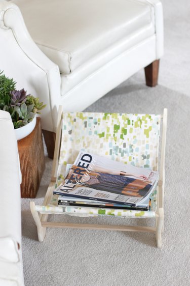 Upcycled Wood Hanger Magazine Rack