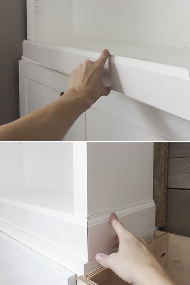 Base molding installation.
