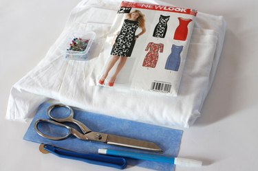 Materials needed to create a muslin.