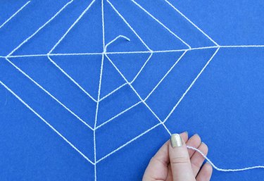 Adding long support ropes to web
