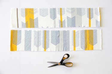 Cut out the ruffle pattern piece for your pencil skirt