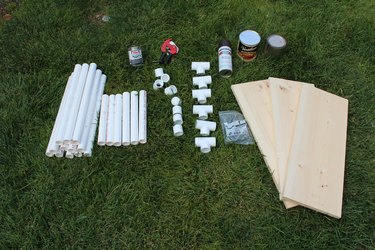 Supplies gathered and cut.