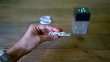 Preparing to sew DIY dog waste bag dispenser