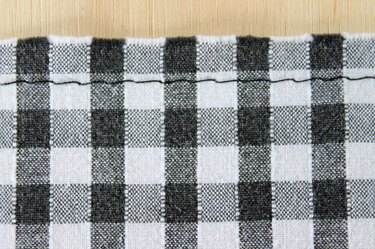 Baste raw edge of ruffle