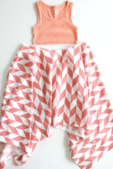 Tank top and skirt prior to sewing