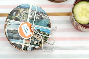3. travel postcard coasters