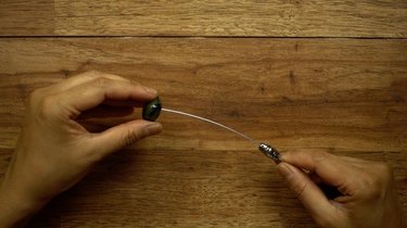 Beading wire for DIY glass beaded garden sparkler.