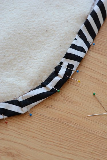 Pin the fold.