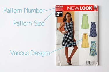 Front of a dress pattern.