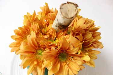 A view of the fresh flowers from above