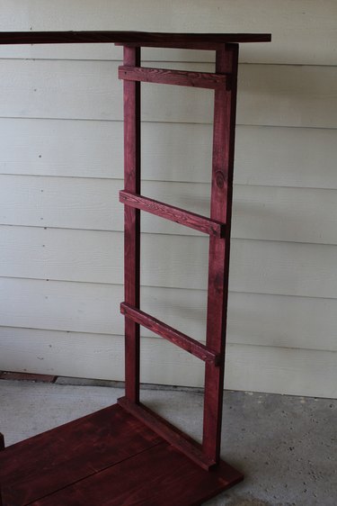 three tiers of shelving lips