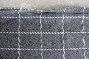 Fold accordion fold hem over.