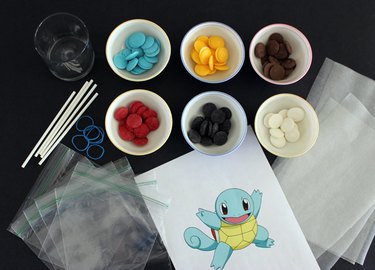 Squirtle lollipop supplies
