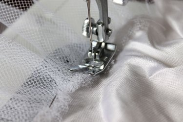 sew the netting to the slip