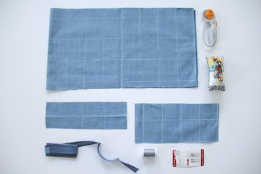 Materials needed to make a remote caddy