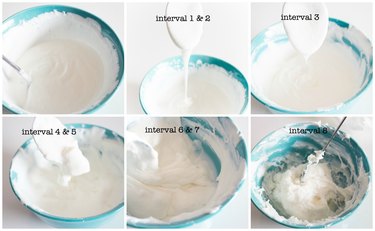 Intervals of heated mixture