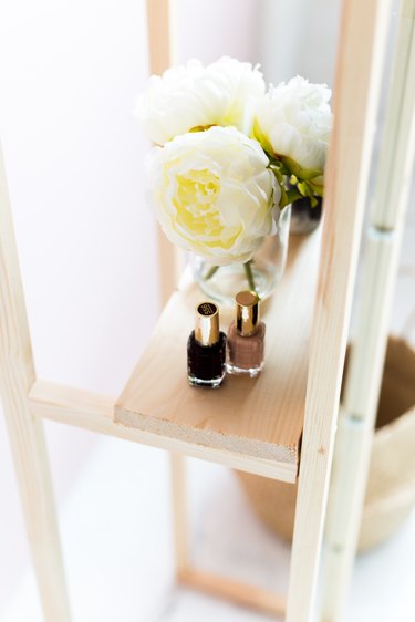 DIY Floor Mirror With Built-In Shelf