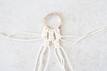 Tie two sets of square knots