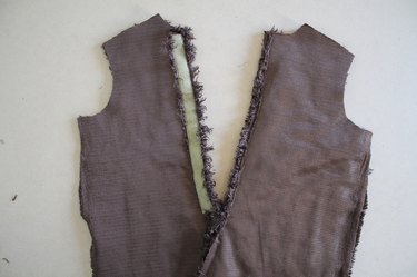 Stitch around all four sides of the hook-and-loop tape.