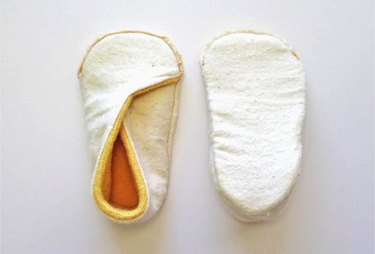 Slippers inside-out