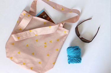 finished canvas tote bag