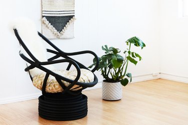 Painted rattan chair