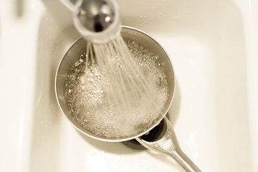Fill pot with water