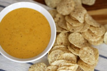 finished homemade nacho cheese dip