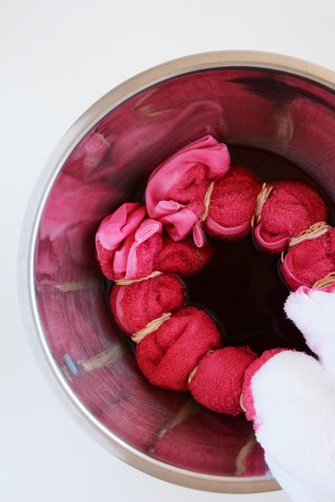 Dye the towels.
