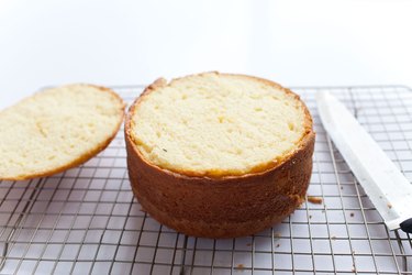 Cake with the top cut off