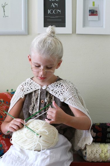 Girl in Granny Costume