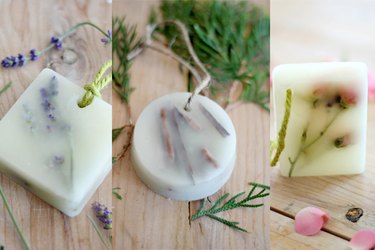 three different scented wax sachets