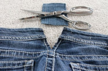 cut denim