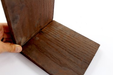 make bookends using coffee stained wood