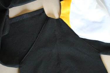 Sew the penguin together at the shoulder seam.