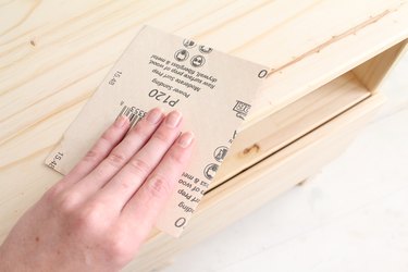 Sanding the furniture