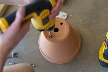 Drill holes for drainage.