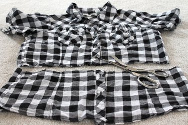 cut the bottom of the shirt off
