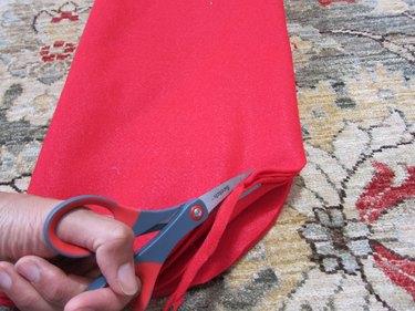 Cut and sew red felt