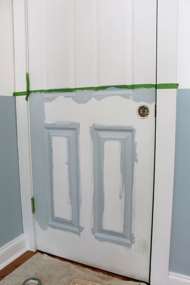 Paint the edges of the interior door.