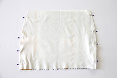 Sew skirt front and back together